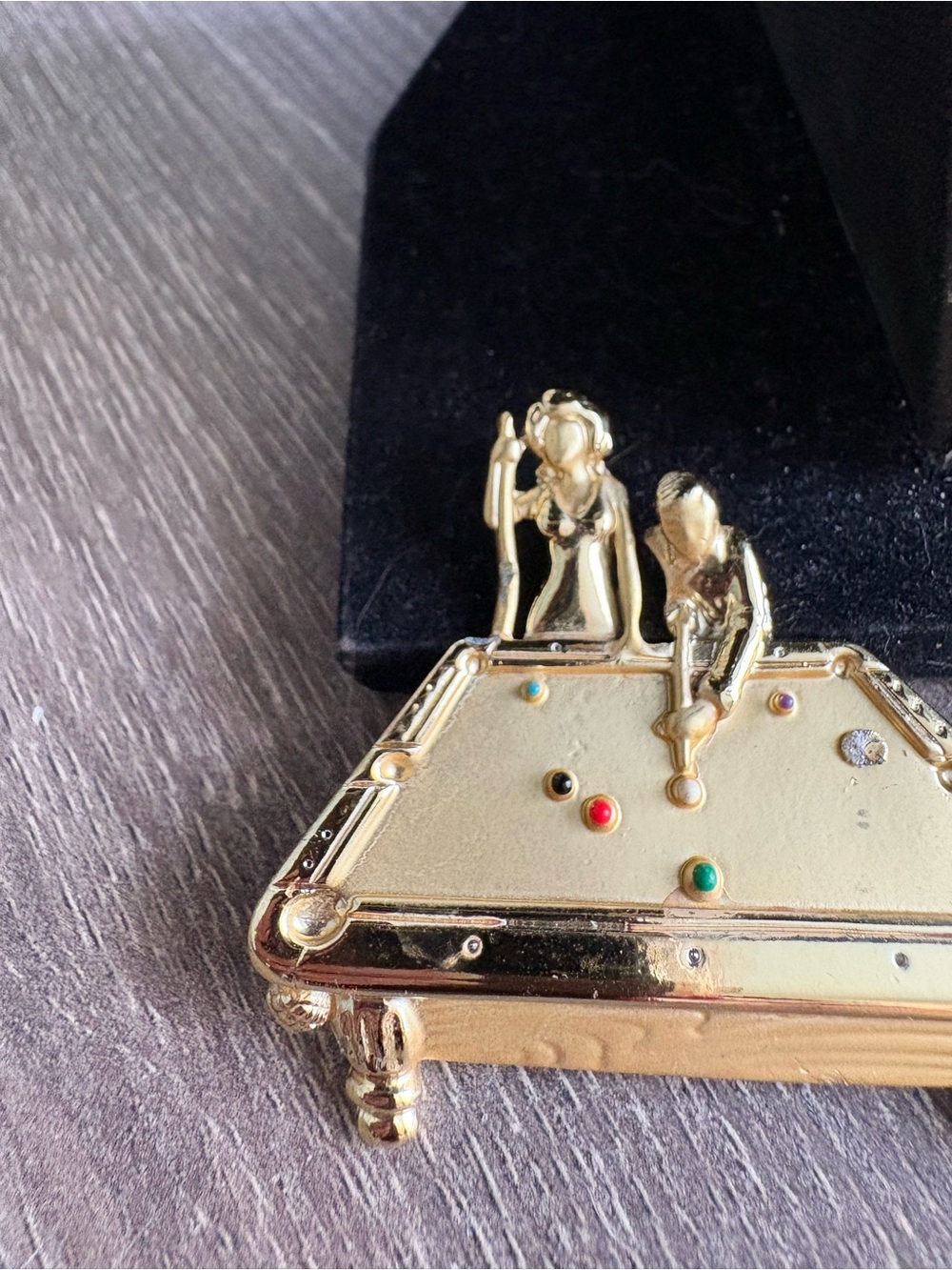 Vintage Pool Table Brooch signed AJC